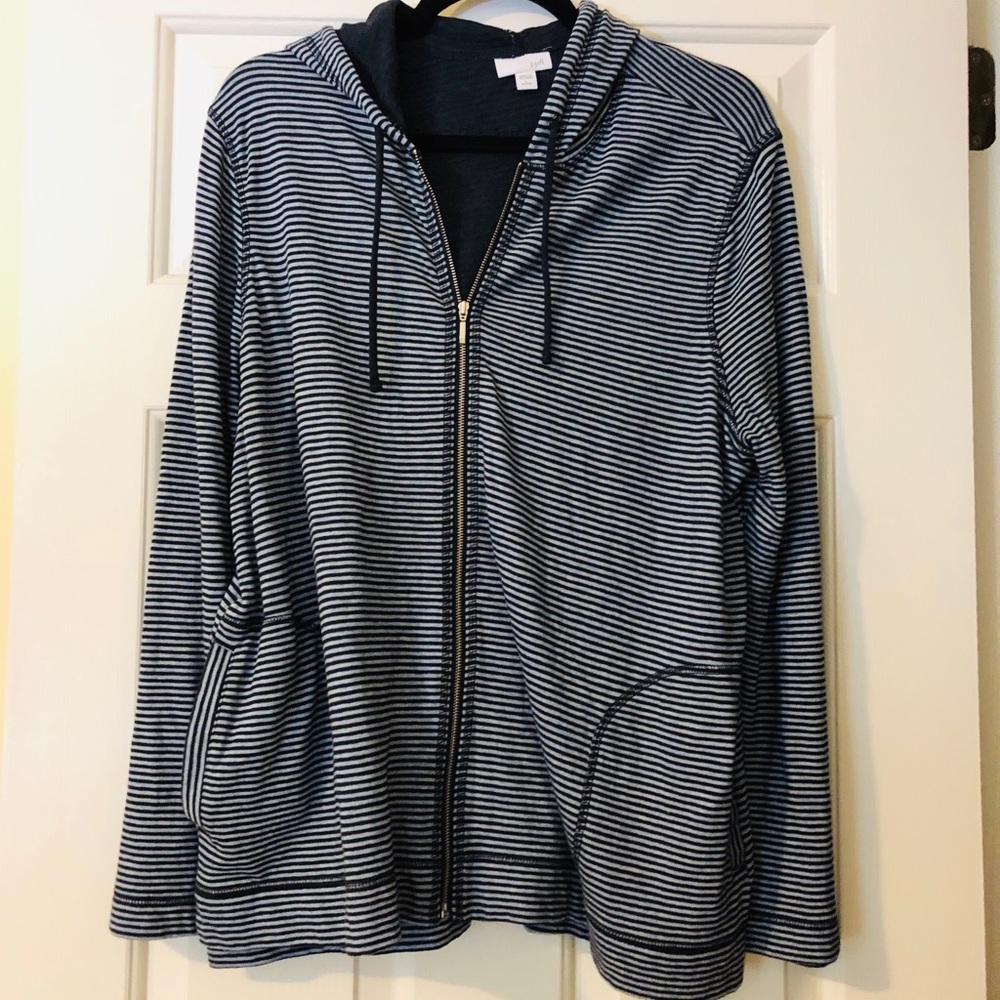 J. Jill Hooded Full zip sweatshirt